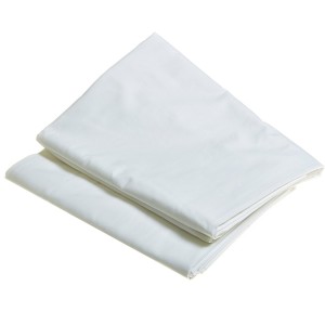 King Single Fitted Sheet 50/50 Poly Cotton - White with black under stitch for ID