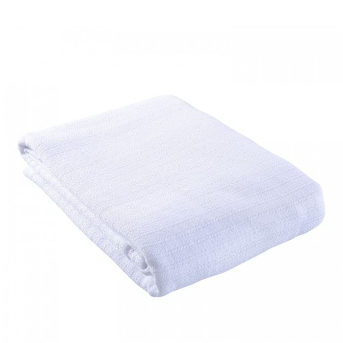 100% Cotton Celloweave Hospital Blanket - White - Single