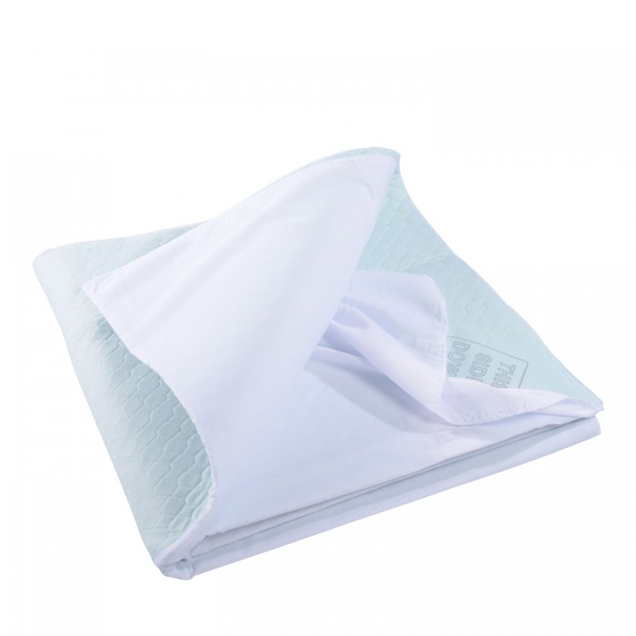 Drycare Deluxe Absorbent Bed Pad + Tuckins, Sky Blue