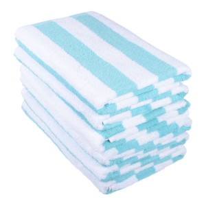 Towel - Pool Towel 70x150cm  Turquoise Stripe