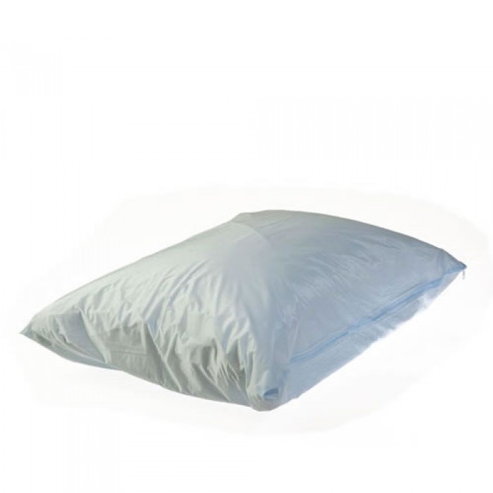 Light weight fully waterproof vinyl pillowcase with zip enclosure